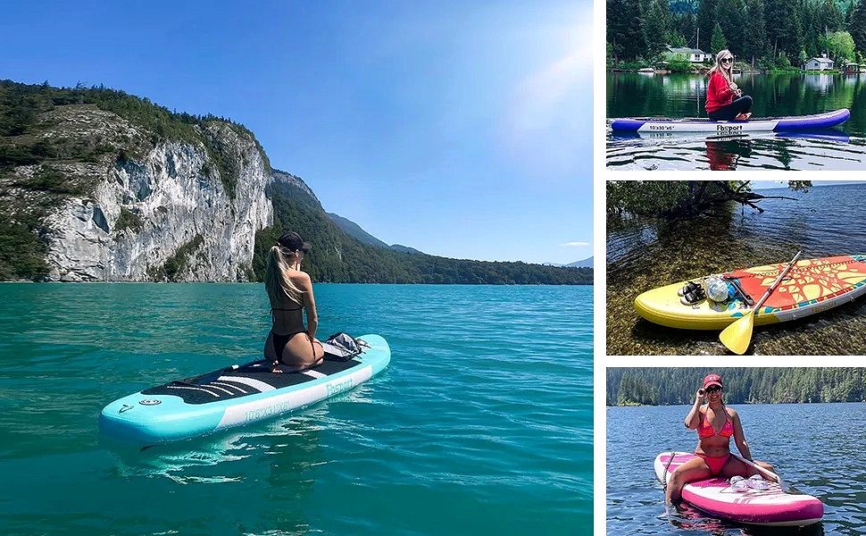 Premium Stand Up Paddle Board, Yoga Board with Durable SUP Accessories & Carry Bag | Wide Stance, Surf Control, Non-Slip Deck, Leash, Paddle and Pump for Youth & Adult