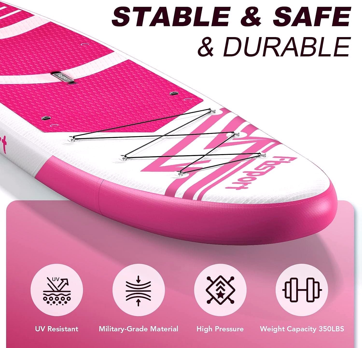 Premium Stand Up Paddle Board, Yoga Board with Durable SUP Accessories & Carry Bag | Wide Stance, Surf Control, Non-Slip Deck, Leash, Paddle and Pump for Youth & Adult