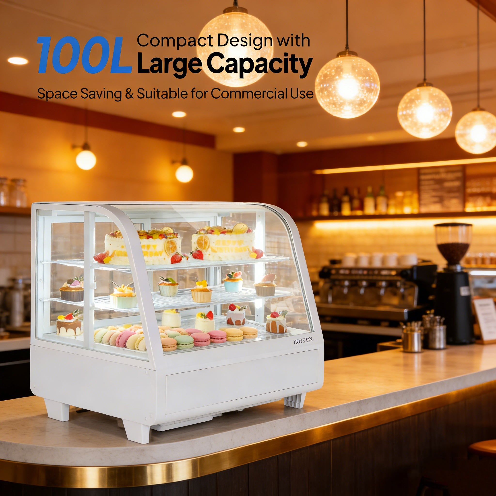 27" 3.5 Cu.Ft. 170W 110V White Refrigerated Bakery Display Case