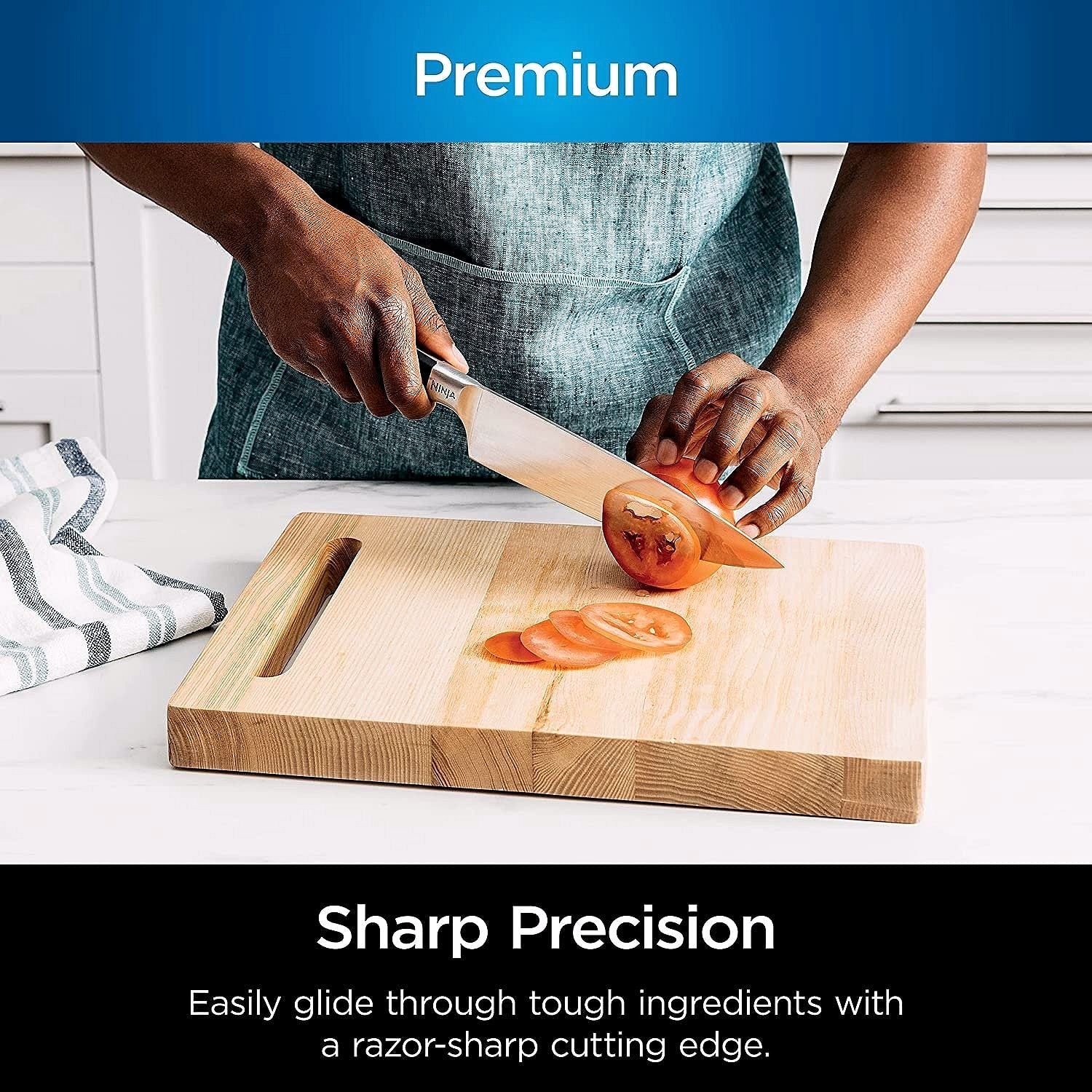 Ninja K32017 Foodi NeverDull 17-teiliges Premium-Messerset mit Messerblock und integriertem Schärfer