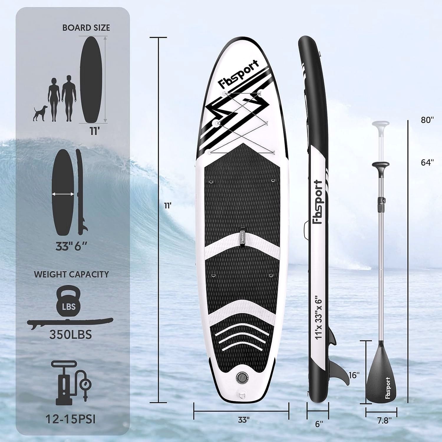 Premium Stand Up Paddle Board, Yoga Board with Durable SUP Accessories & Carry Bag | Wide Stance, Surf Control, Non-Slip Deck, Leash, Paddle and Pump for Youth & Adult