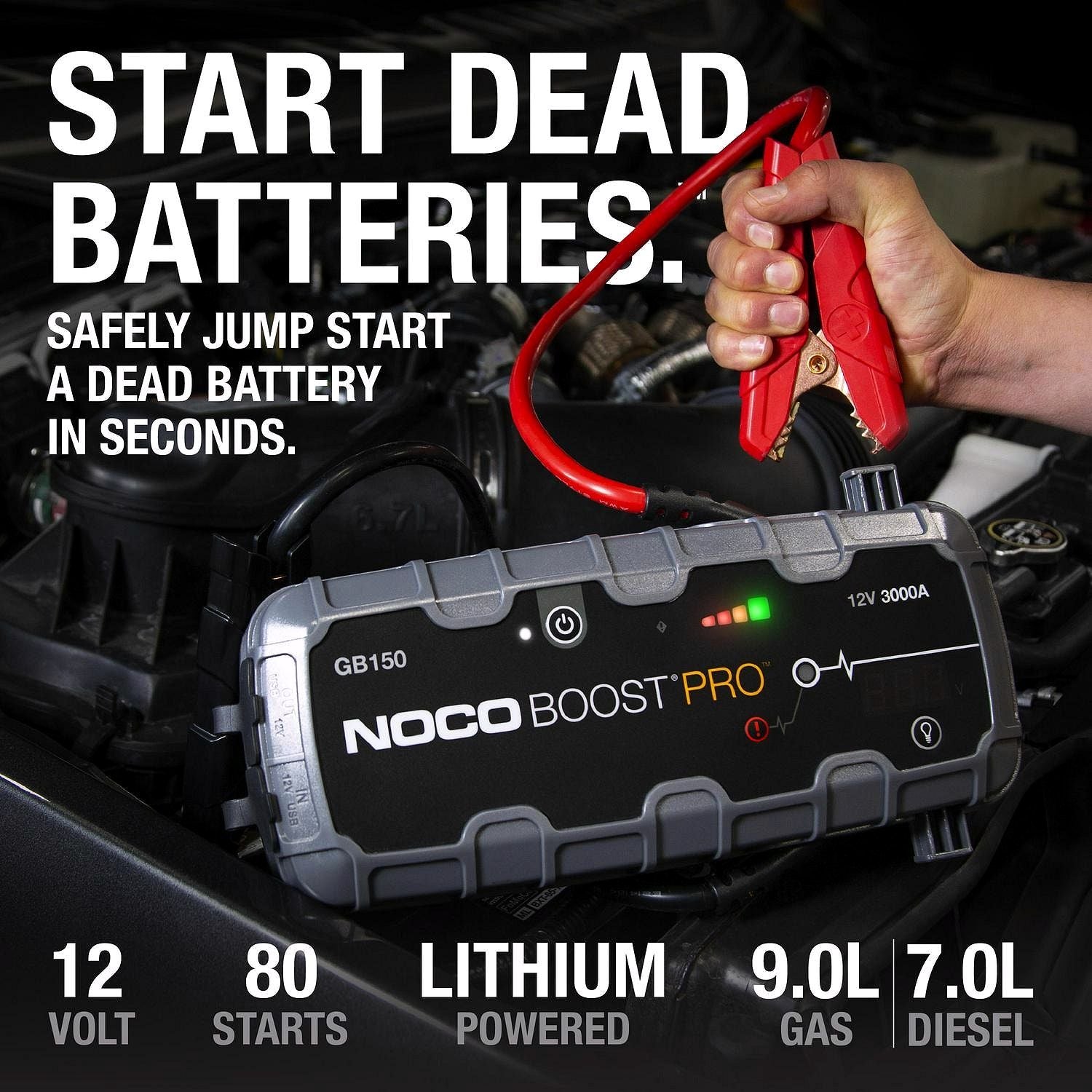 NOCO Boost Pro GB150 3000A 12V UltraSafe Tragbarer Lithium-Starthilfe