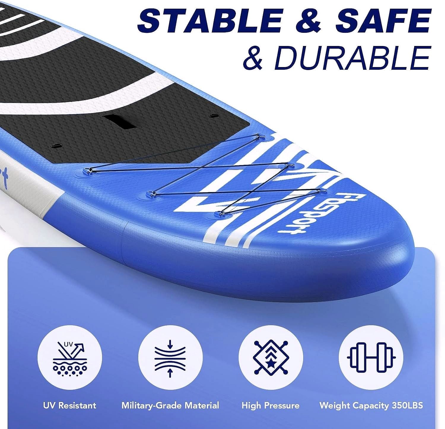 Premium Stand Up Paddle Board, Yoga Board with Durable SUP Accessories & Carry Bag | Wide Stance, Surf Control, Non-Slip Deck, Leash, Paddle and Pump for Youth & Adult