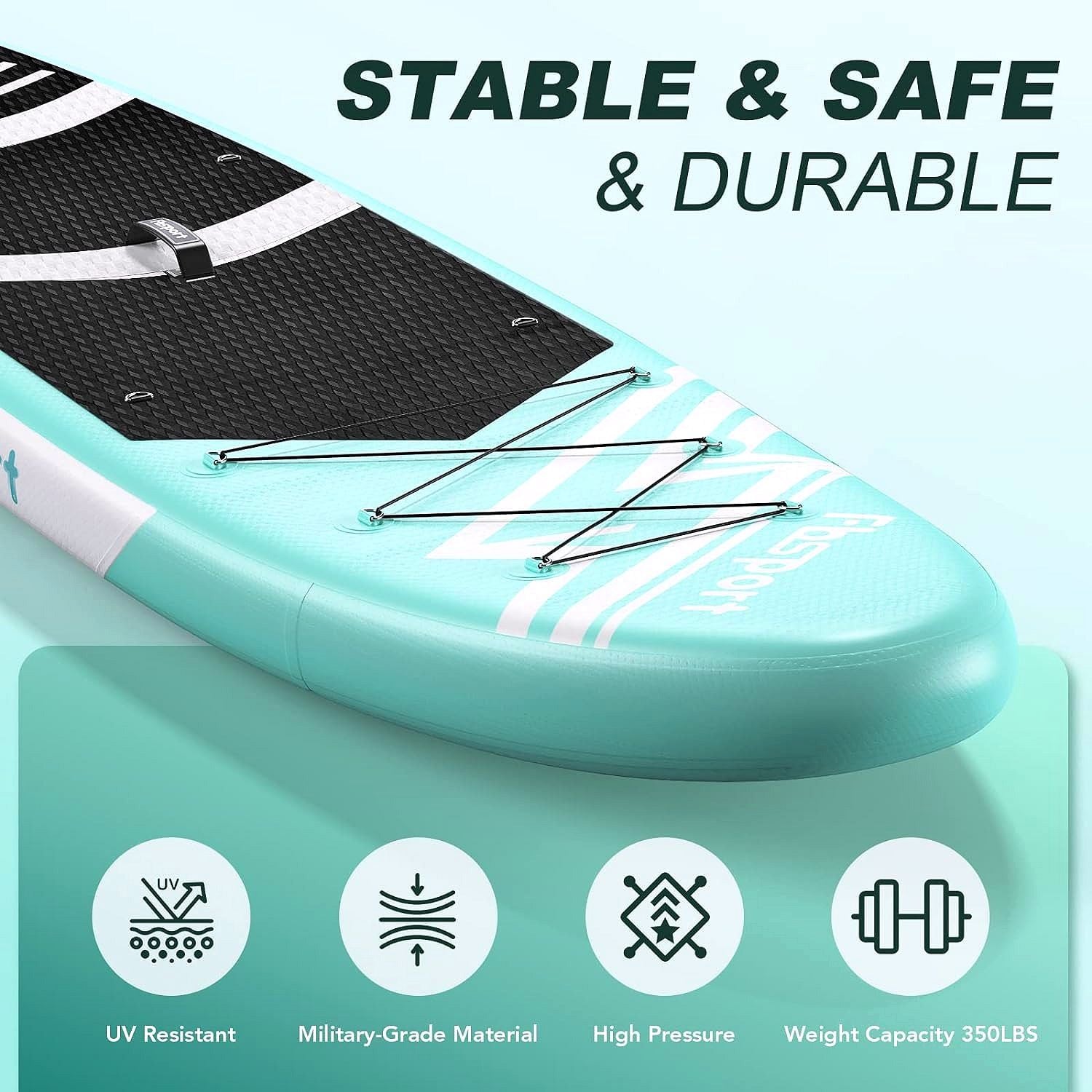 Premium Stand Up Paddle Board, Yoga Board with Durable SUP Accessories & Carry Bag | Wide Stance, Surf Control, Non-Slip Deck, Leash, Paddle and Pump for Youth & Adult