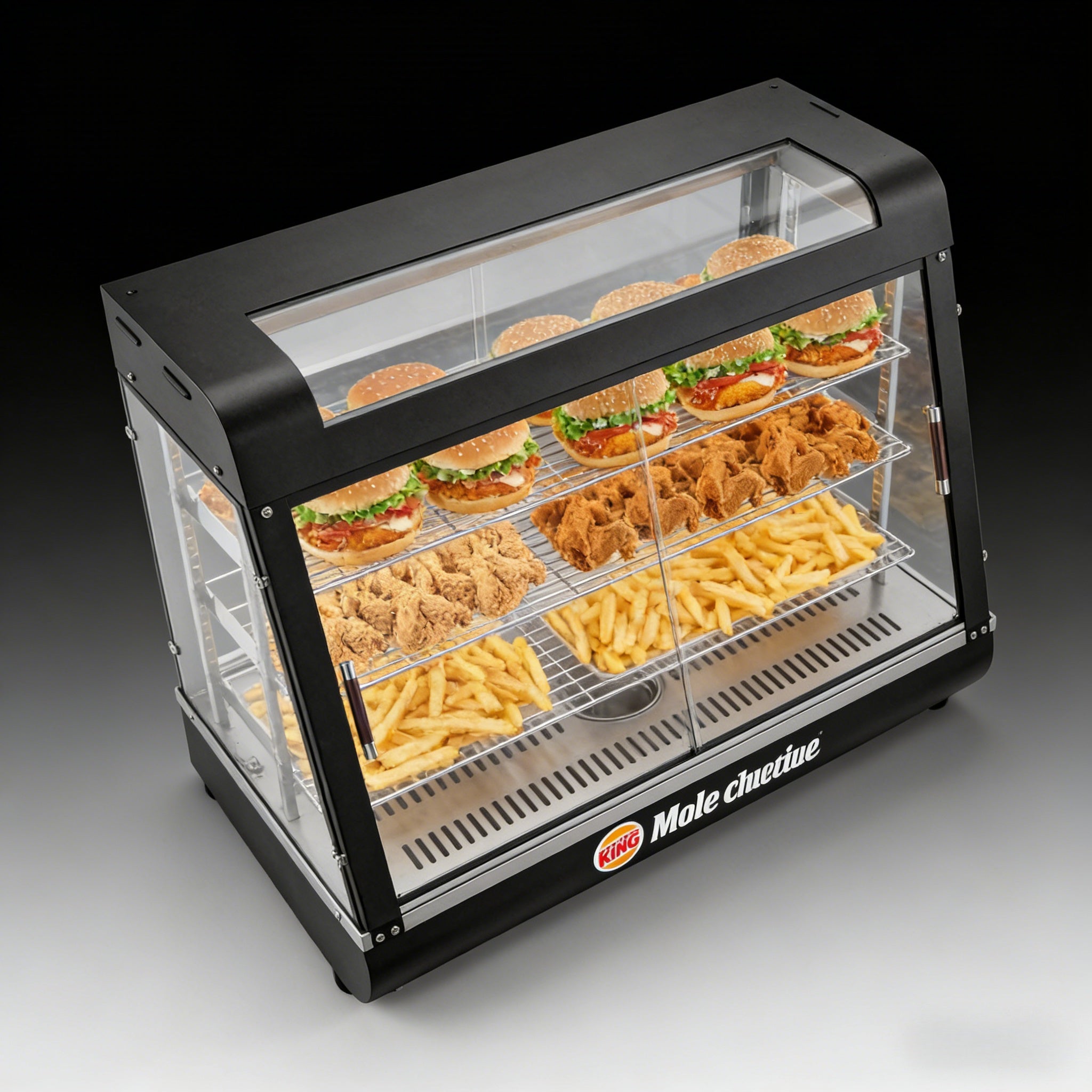 3-Tier 35" 1500W 110V Hot Food Warmer Display Case Countertop