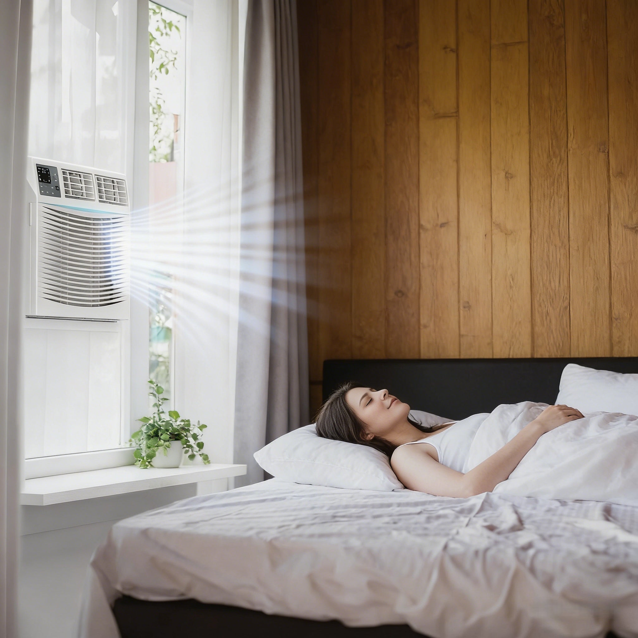 8,000 BTU 115V Window Air Conditioner with Heat & Wifi/APP & Install Kit