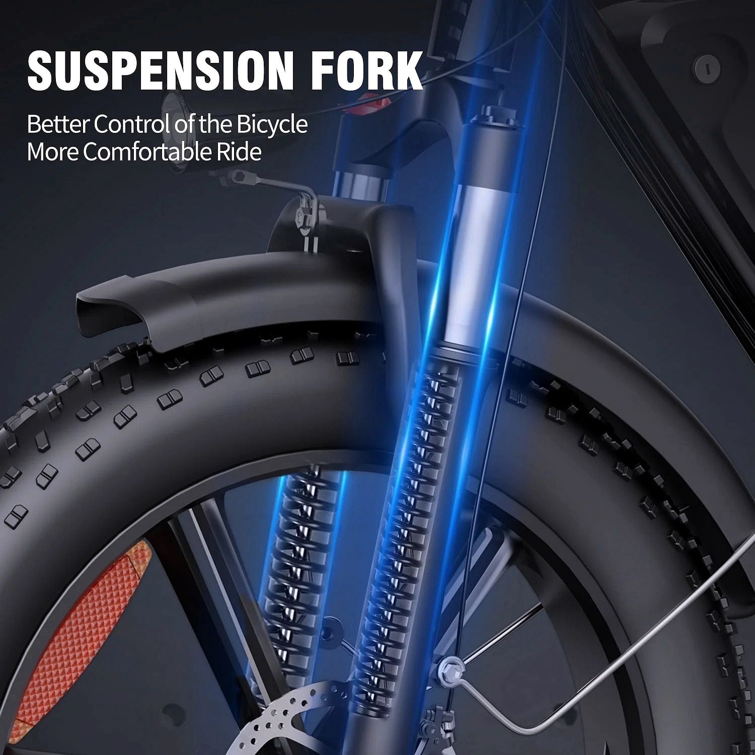 Elektrofahrrad für Erwachsene, 750W, 30–70 Meilen Reichweite, 48V 15Ah herausnehmbarer Akku, 20" x 4.0 Fat Tire E-Bike, 2-Sitzer mit Federgabel, UL2849