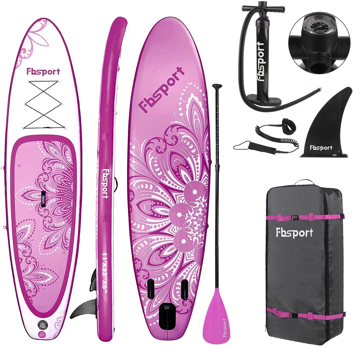 Premium Stand Up Paddle Board, Yoga Board with Durable SUP Accessories & Carry Bag | Wide Stance, Surf Control, Non-Slip Deck, Leash, Paddle and Pump for Youth & Adult