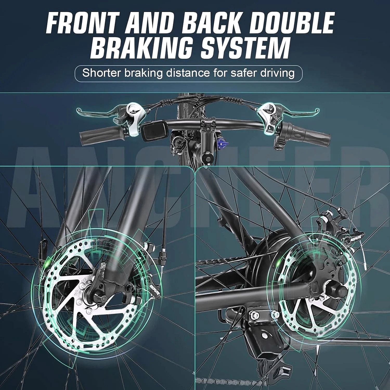 ANCHEER Gladiator 500W 26" E-Mountainbike für Erwachsene