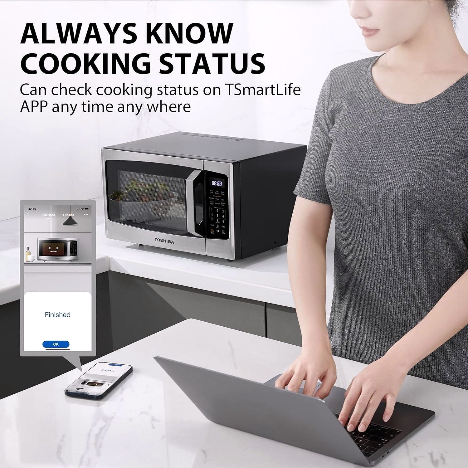 TOSHIBA 4-in-1 ML-EC42P(SS) Mikrowellenofen für die Arbeitsplatte