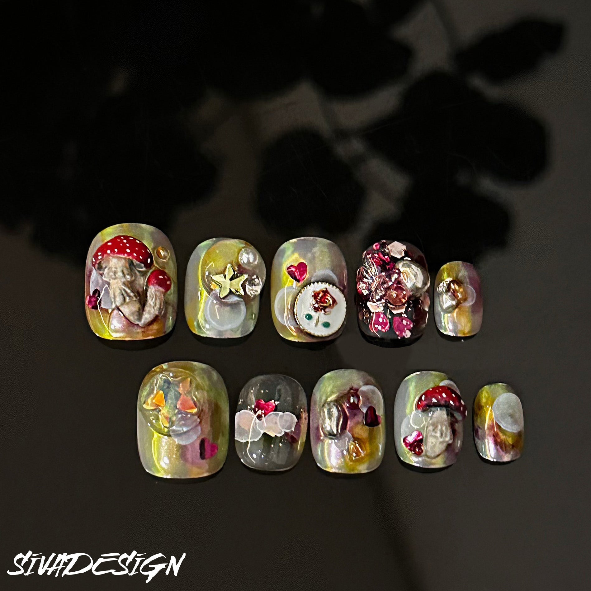 Siva Nail, Fantasy Land, wunderliche handgemachte Nagelpresse