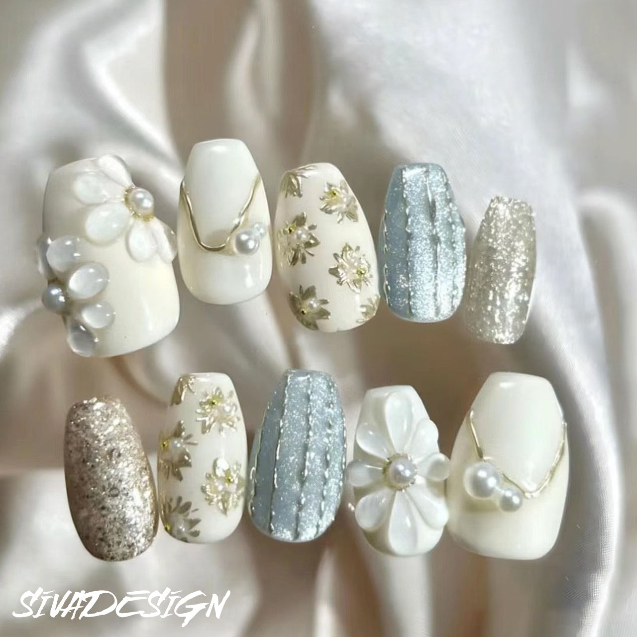 Siva Nail, Frosted Flora, Winter handgemachte Nagelpresse