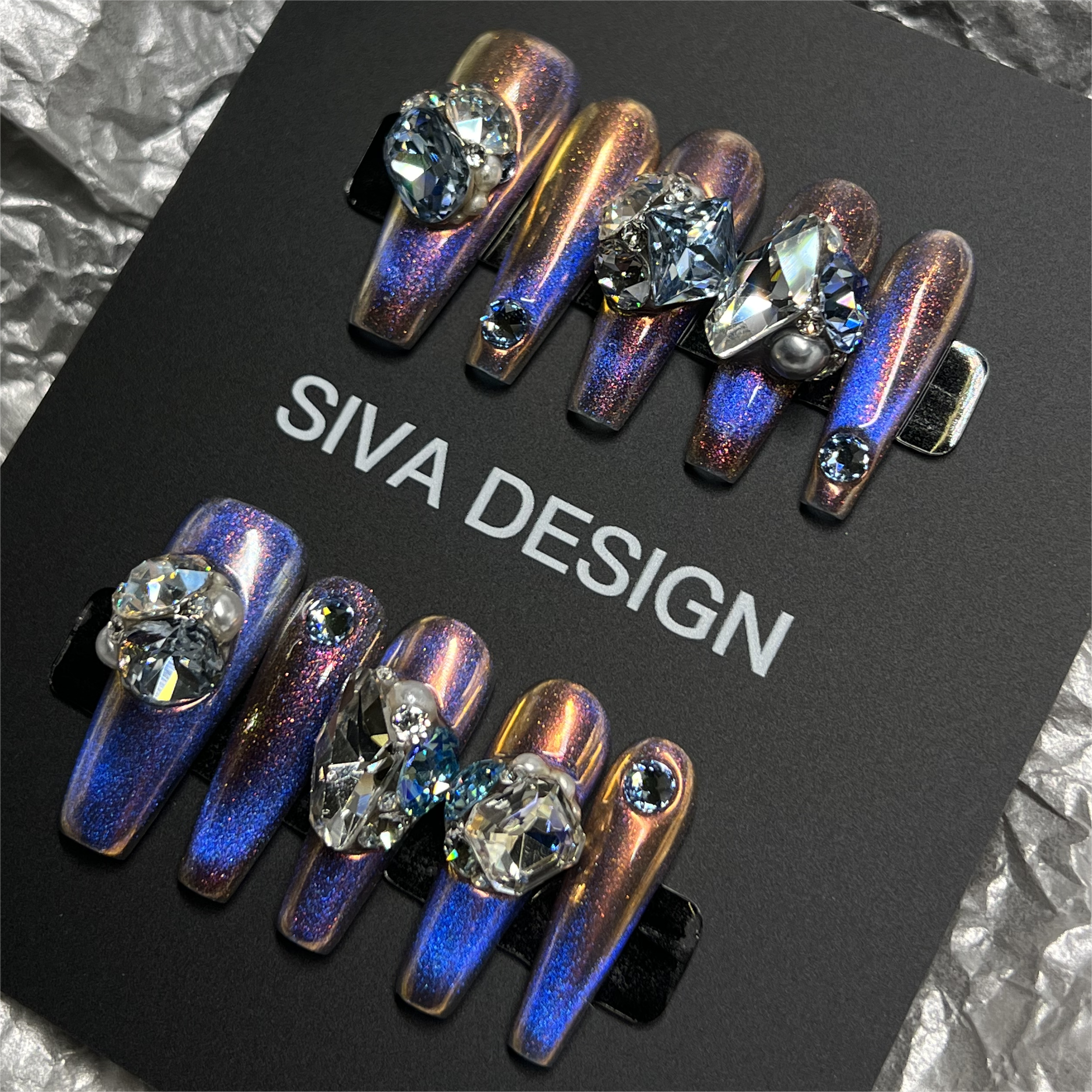 Siva Nail, Galaxy, holografische handgemachte Nagelpresse