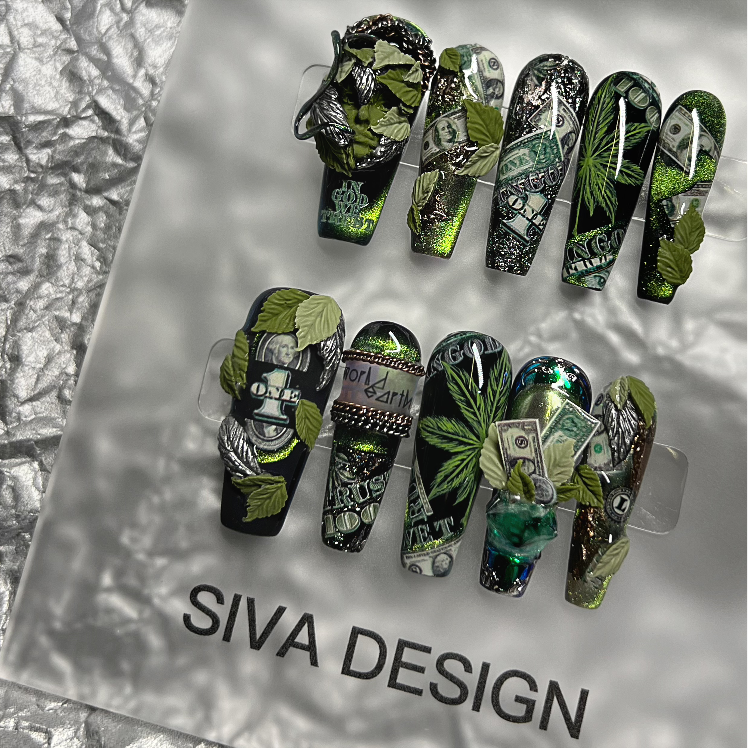 Siva Nail, Money First, Urban Luxe, handgefertigte Press-on-Nägel