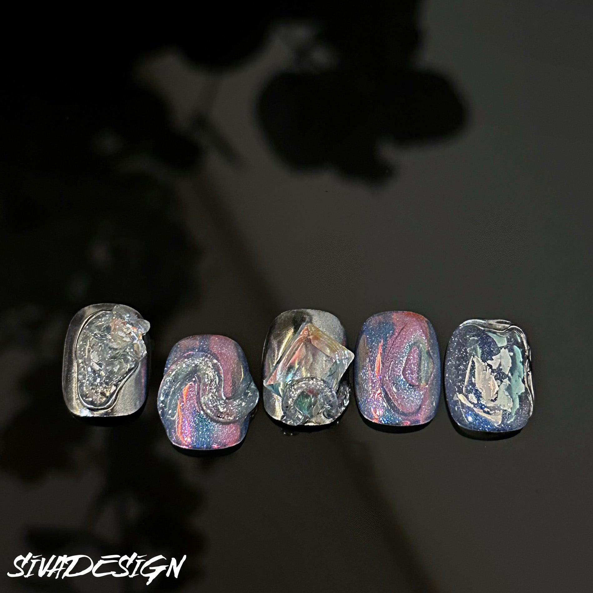 Siva Nail, Prism Fantasy, Bezaubernder Glanz, handgemachte Press on Nails