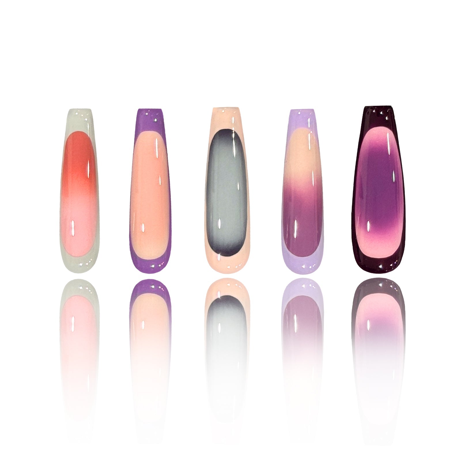 Siva Nail, Summer Dusk, Ombre Handgemachte Nagelpresse