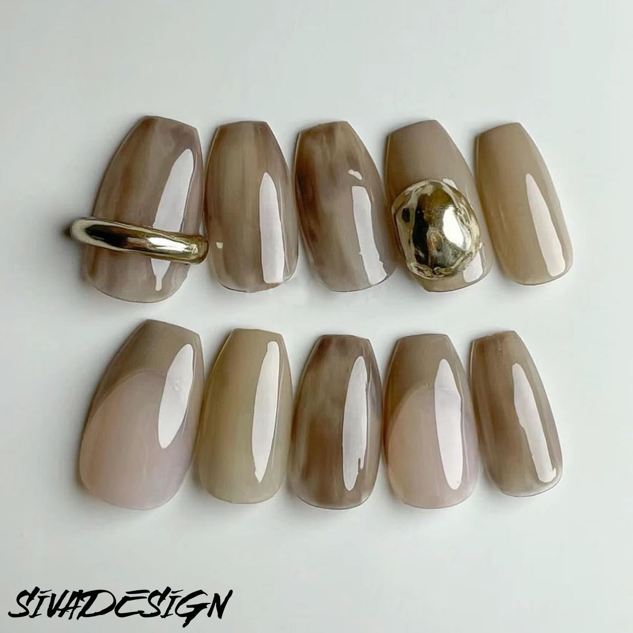 Siva Nail, Summer Echo, Earthy Chic, handgemachte Nagelpresse