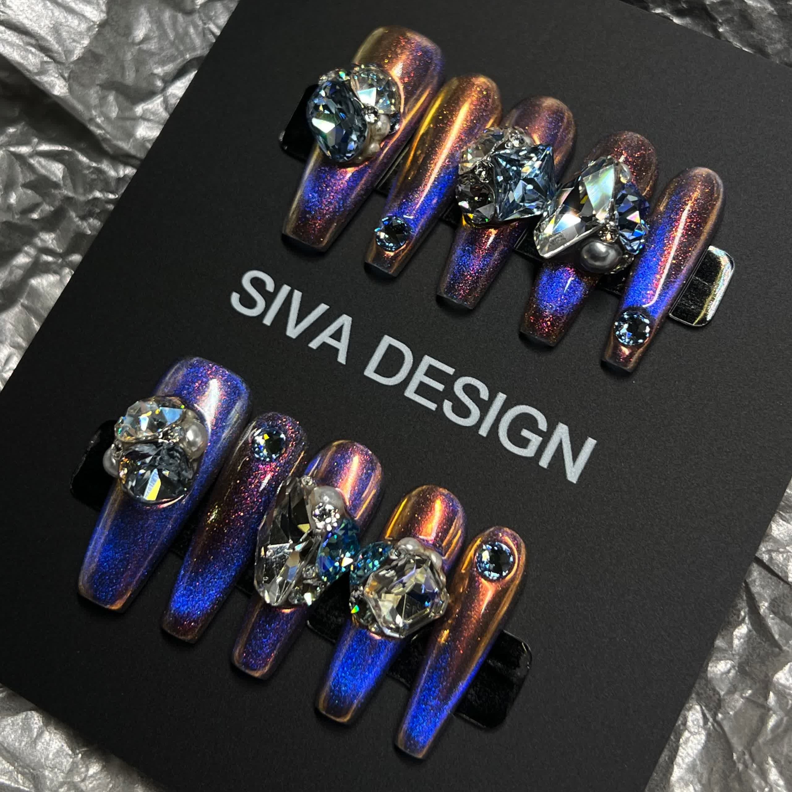 Siva Nail, Galaxy, holografische handgemachte Nagelpresse