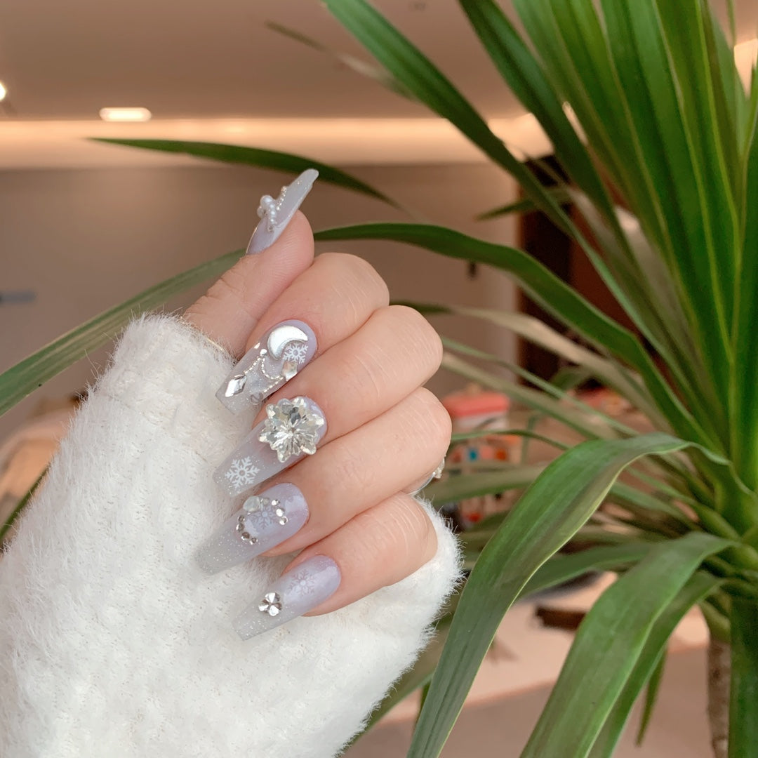 Siva Nail, Crystal Calm, Snowflake Chic, handgemachte Nagelpresse